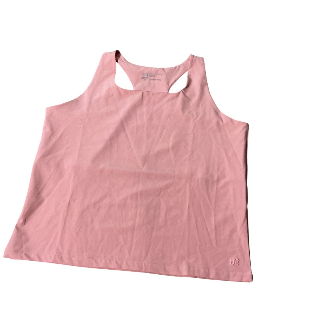 NEW Albion Fit Ad-In Tank Bliss Square Neck Racerback Shelf Bra Top Womens M